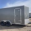 Charcoal 2026 Prairie Road 7'x14' Cargo Sport Trailer Tandem Charcol Ramp Door - V Nose  -