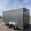 Charcoal 2026 Prairie Road 7'x14' Cargo Sport Trailer Tandem Charcol Ramp Door - V Nose  -