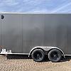 Charcoal 2026 Prairie Road 7'x14' Cargo Sport Trailer Tandem Charcol Ramp Door - V Nose  -
