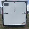 White 2026 Prairie Road 7'x16' Cargo Trailer Tandem V Nose White Ramp Door