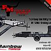 Black 2026 Rainbow Trailers 7'x14' Express Utility Trailer with Ramp Sides & LG Ramp