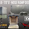 Charcoal 2026 Prairie Road 7'x16' Cargo Trailer Tandem V Nose Charcoal Ramp Door
