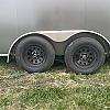 Charcoal 2026 Prairie Road 7'x16' Cargo Trailer Tandem V Nose Charcoal Ramp Door