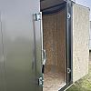 Charcoal 2026 Prairie Road 7'x16' Cargo Trailer Tandem V Nose Charcoal Ramp Door
