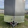Charcoal 2026 Prairie Road 7'x16' Cargo Trailer Tandem V Nose Charcoal Ramp Door