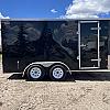 Black 2022 Prairie Road USED 7'x14' Cargo Trailer Tandem Black Barn Doors