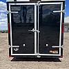 Black 2022 Prairie Road USED 7'x14' Cargo Trailer Tandem Black Barn Doors