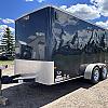 Black 2022 Prairie Road USED 7'x14' Cargo Trailer Tandem Black Barn Doors
