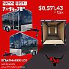 Black 2022 Prairie Road USED 7'x14' Cargo Trailer Tandem Black Barn Doors