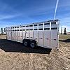 2027 Duralite 8'x25' Trail Drive (25' x96") Aluminum Stock Trailer 54" Wide Side Door