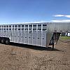2027 Duralite 7.5x30' Trail Drive (90") Aluminum Stock Trailer Wide Side Door