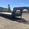 Black 2027 Double A 32' Pro Gooseneck Flatdeck Trailer