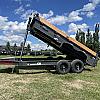 Metallic Charcoal 2027 Double A 14' Excel Dump Trailer w/ Telescopic Ram