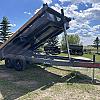 Metallic Charcoal 2027 Double A 14' Excel Dump Trailer w/ Telescopic Ram