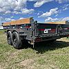 Metallic Charcoal 2027 Double A 14' Excel Dump Trailer w/ Telescopic Ram