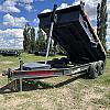 Metallic Charcoal 2027 Double A 14' Excel Dump Trailer w/ Telescopic Ram