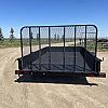 Black 2027 Rainbow Trailers 7'x12' Express Utility Trailer Solid Sides