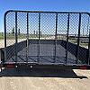 Black 2027 Rainbow Trailers 7'x12' Express Utility Trailer Solid Sides