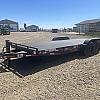 Black 2027 Rainbow Trailers 20' HD Equipment Trailer - Slide Out Ramps