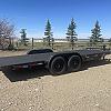 Black 2027 Rainbow Trailers 20' HD Equipment Trailer - Slide Out Ramps