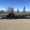 Black 2027 Rainbow Trailers 20' HD Equipment Trailer - Slide Out Ramps
