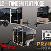 Black 2027 Prairie Road 6'x12' Cargo Trailer Tandem Axle Barn Doors