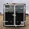 Black 2027 Prairie Road 6'x12' Cargo Trailer Tandem Axle Barn Doors