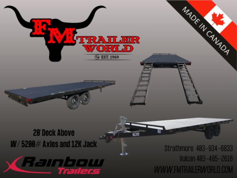 Black 2027 Rainbow Trailers 20' Deck Above