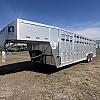 Alum 2027 Duralite 8'x25' Trail Drive (96"x25') Aluminum Stock Trailer 54" Wide Side Door