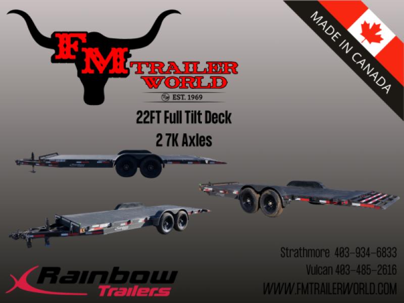Black 2027 Rainbow Trailers 22' Excursion Tilt Deck Trailer