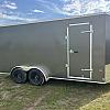 Charcoal 2027 Prairie Road 7'x16' Cargo Trailer Tandem Sport V Nose Charcoal Ramp Door 2x3500 lb Axles at FM Trailer World