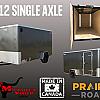 Charcoal 2025 Prairie Road 6'x12' Cargo Trailer Single Axle Barn Door 1x3500 lb Axle at FM Trailer World