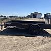 Black 2027 Rainbow Trailers 7'x12' Express Utility Trailer Solid Sides