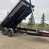 Black 2027 Double A 14' Excel Dump Trailer w/ Telescopic Ram 2x7,000 lb Axles at FM Trailer World