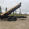 Black 2027 Double A 14' Excel Dump Trailer w/ Telescopic Ram 2x7,000 lb Axles at FM Trailer World