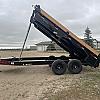 Black 2027 Double A 14' Excel Dump Trailer w/ Telescopic Ram 2x7,000 lb Axles at FM Trailer World