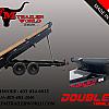 Black 2027 Double A 14' Excel Dump Trailer w/ Telescopic Ram 2x7,000 lb Axles at FM Trailer World