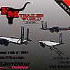 Black 2027 Rainbow Trailers 18'  HD Equipment Trailer - Flip Up Ramps 2x7,000 lb Axles at FM Trailer World