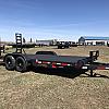 Black 2027 Rainbow Trailers 18'  HD Equipment Trailer - Flip Up Ramps 2x7,000 lb Axles at FM Trailer World