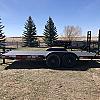 Black 2027 Rainbow Trailers 18'  HD Equipment Trailer - Flip Up Ramps 2x7,000 lb Axles at FM Trailer World