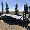 Black 2027 Rainbow Trailers 18'  HD Equipment Trailer - Flip Up Ramps 2x7,000 lb Axles at FM Trailer World