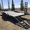 Black 2027 Rainbow Trailers 18'  HD Equipment Trailer - Flip Up Ramps 2x7,000 lb Axles at FM Trailer World