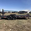 Black 2027 Rainbow Trailers 18'  HD Equipment Trailer - Flip Up Ramps 2x7,000 lb Axles at FM Trailer World