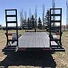 Black 2027 Rainbow Trailers 18'  HD Equipment Trailer - Flip Up Ramps 2x7,000 lb Axles at FM Trailer World