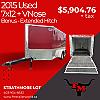 2015 Cargo Mate 7x12 + VNose - 2:3500# Axles w/ Rear Ramp at FM Trailer World