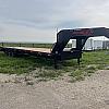 Black 2027 Double A 32' Pro Gooseneck Flatdeck Trailer 3x7,000 lb Axles at FM Trailer World