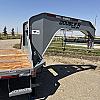 Ansi Grey 2027 Double A 32' Pro Gooseneck Flatdeck Trailer 2x10,000 lb Axles at FM Trailer World