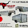 2027 Duralite 7.5 x25' Trail Drive (90") Aluminum Stock Trailer 2x7000 lb Axles at FM Trailer World