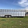 2027 Duralite 7.5 x25' Trail Drive (90") Aluminum Stock Trailer 2x7000 lb Axles at FM Trailer World