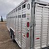 2027 Duralite 8'x25' Trail Drive (25' x96") Aluminum Stock Trailer 48" Wide Side Door 2x8000 lb Axles at FM Trailer World